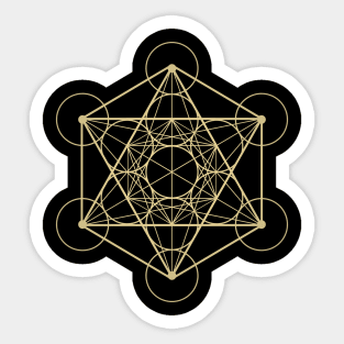 Metatron's Cube Golden Sticker